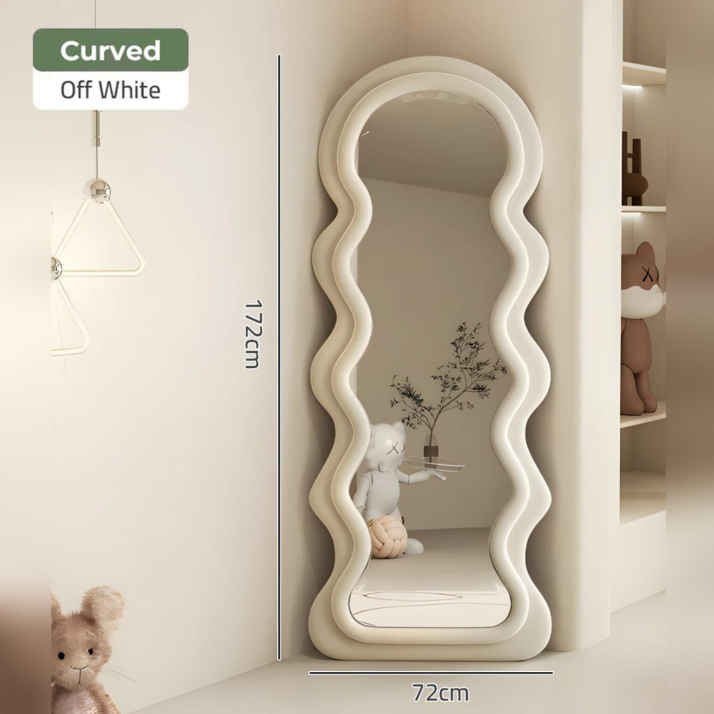 Wavy Irregular Shape Full-Length Mirror for Bedroom Wavy Irregular Shape Full-Length Mirror for Bedroom