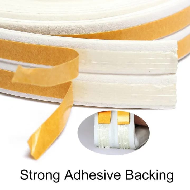 Adhesive Backing Of Weather Stripping Door Tape.