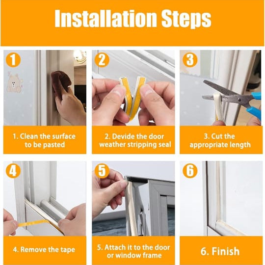 Installation Steps Of Weather Stripping Door Tape.