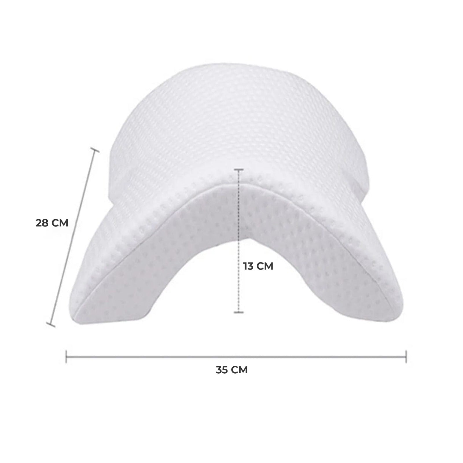 U-Shaped Curved Memory Foam Sleeping Neck Cervical Pillow with its size