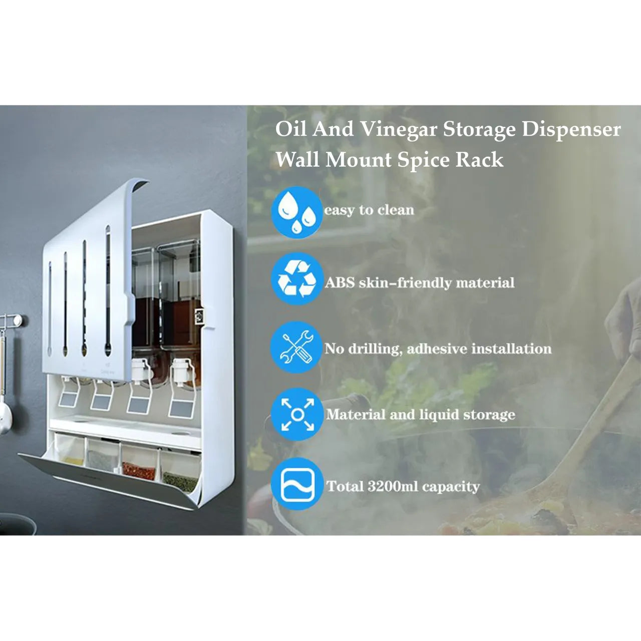 Multifunctional seasoning organizer with oil pump hotsell