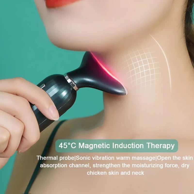 A lady is using the High-Frequency Vibration Skin Rejuvenation Device