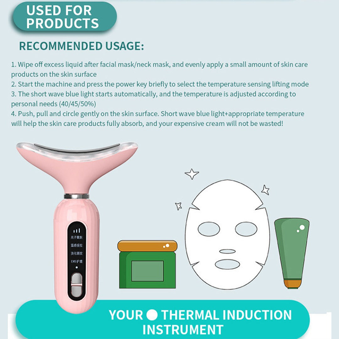 High Frequency Vibration Skin Rejuvenation Device in pink color