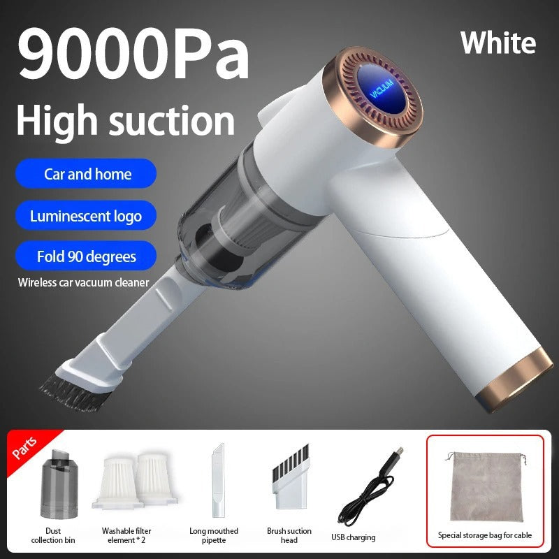 Portable Wireless Handheld Vacuum Cleaner, Strong Suction with LED Light, 3 In 1 Suction Nozzle