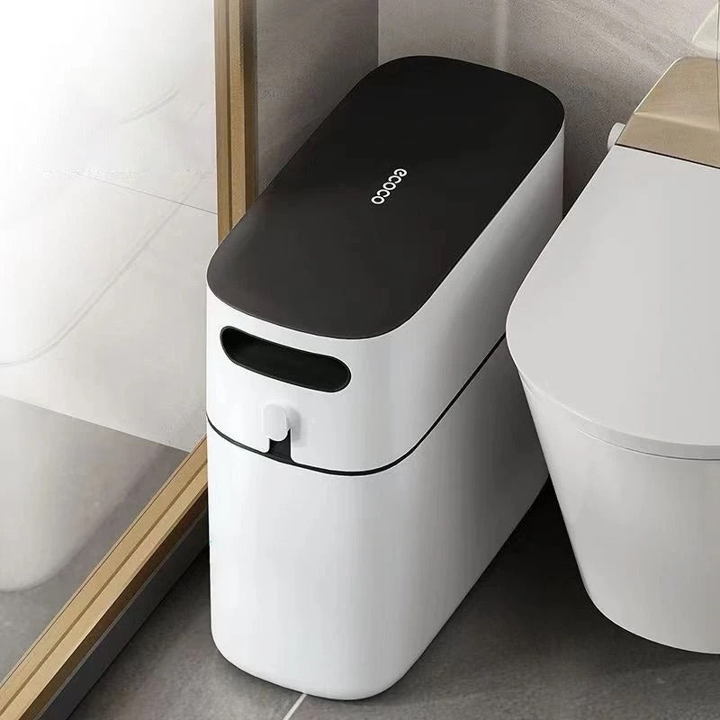 ECOCO Narrow Space Press-type Trash Can, Household Garbage Waste Bin ECOCO Narrow Space Press-type Trash Can, Household Garbage Waste Bin