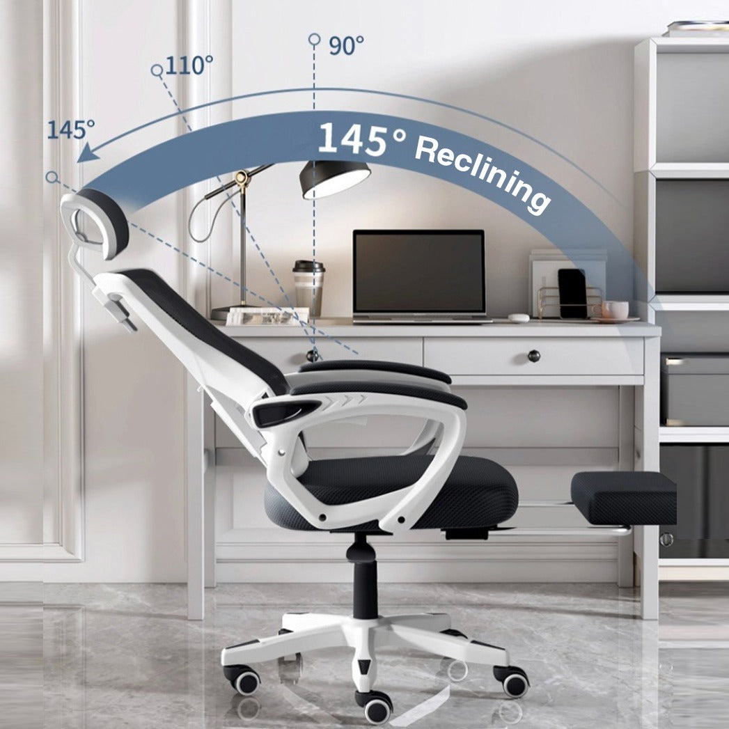 Image displaying the flexibility of Office Chair with Wheels placed next to office desk in an office room 