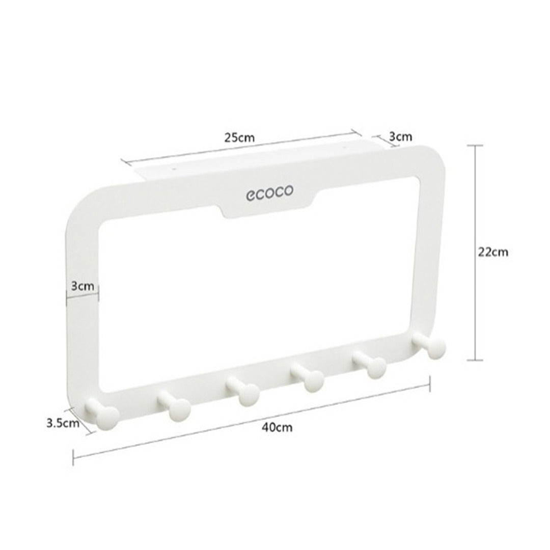 ECOCO Nail-free Stainless Steel Hook Cabinet Door Back Hanger