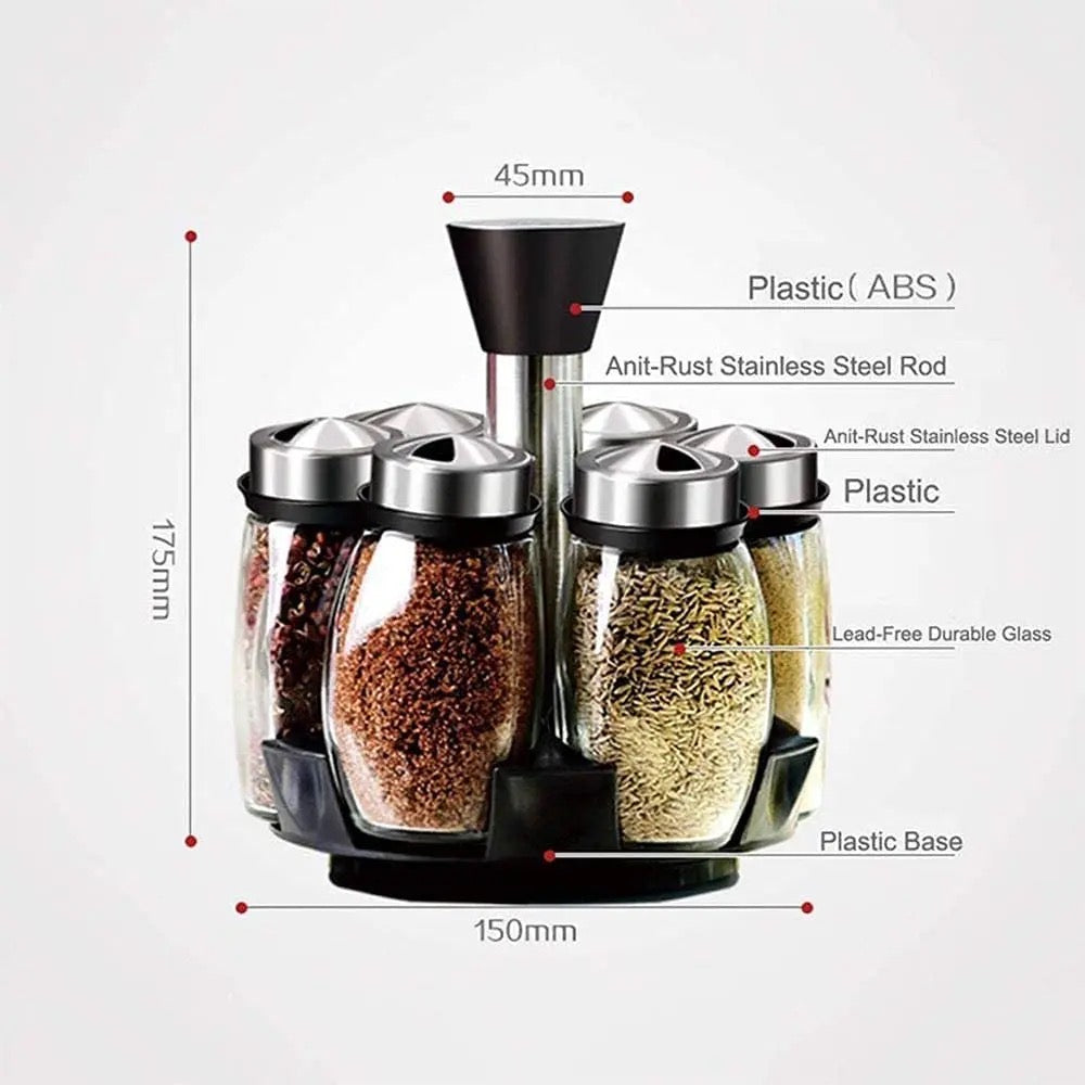 Spice Jar Organizer Set, Pepper Shaker Seasoning Kitchen Bottle Holder - Product Features