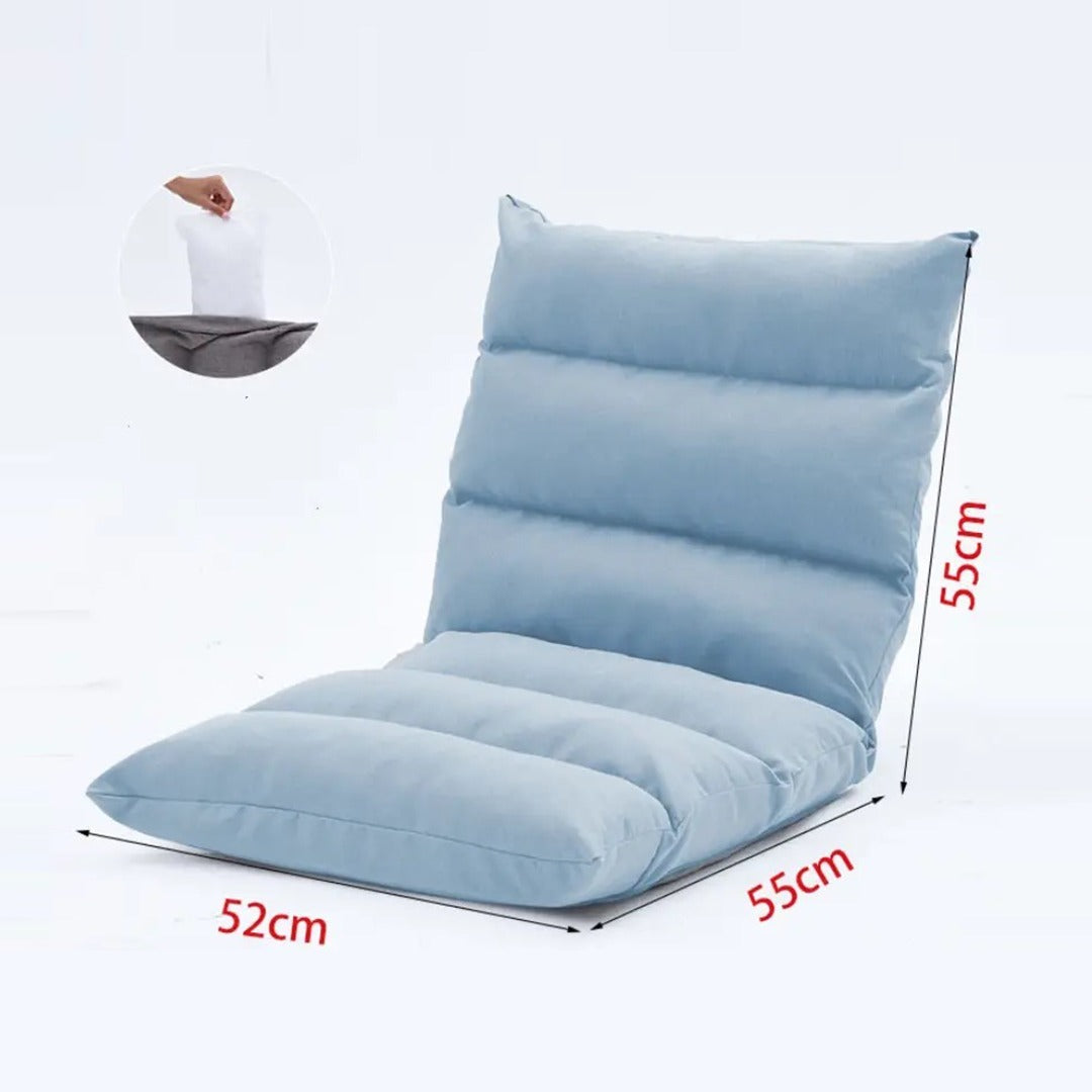 Lazy Comfort Lounge Sofa Bed, Space Saving Relax Meditation Chair - Product Size
