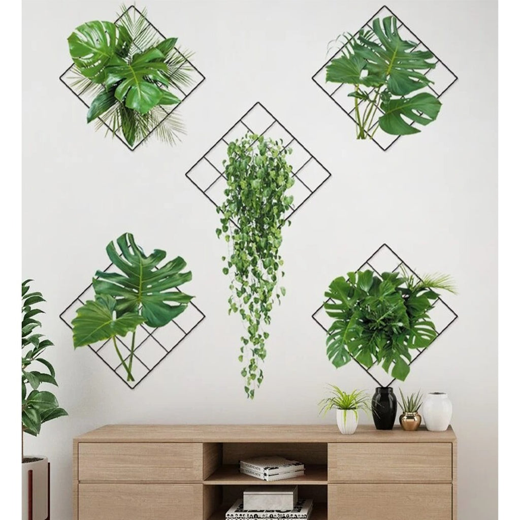 Artificial Plant Indoor Wall Sticker, Green Leaves Home Decor Artificial Plant Indoor Wall Sticker, Green Leaves Home Decor