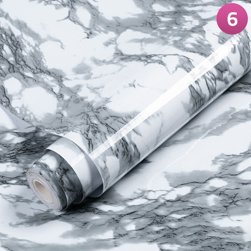 Waterproof Non-slip Kitchen Wallpaper, Self-Adhesive Wear Resistant Thickened Kitchen Marble Pattern Sticker Waterproof Non-slip Kitchen Wallpaper, Self-Adhesive Wear Resistant Thickened Kitchen Marble Pattern Sticker