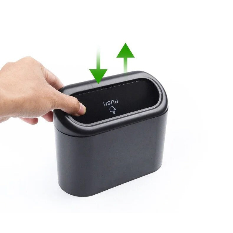 Car Trash Bin with Lid - Showcasing its automatic rebound feature