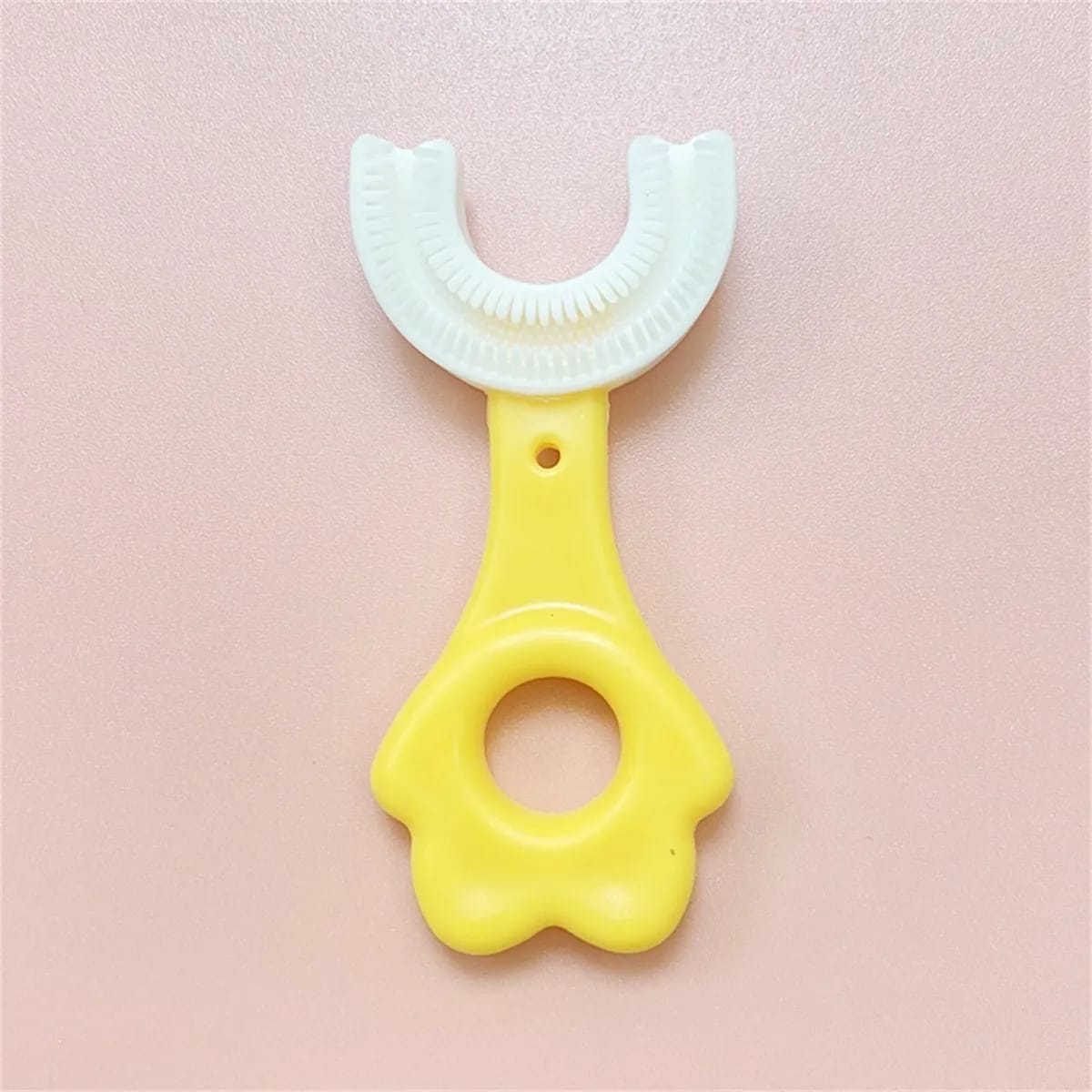 U-Shaped Kids Toothbrush - Yellow color