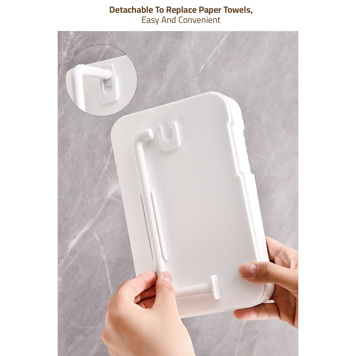 Transparent Wall-Mounted Toilet Paper Holder with Storage Shelf  - Product part 