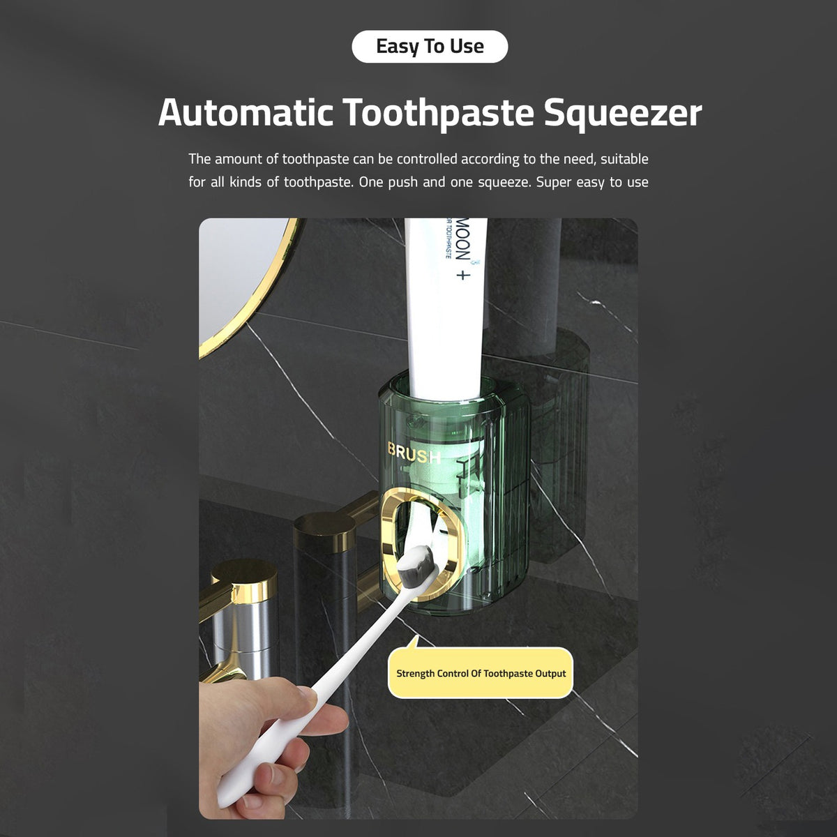 Wall-Mounted Toothpaste Dispenser and Squeezer - Easy accessibility 