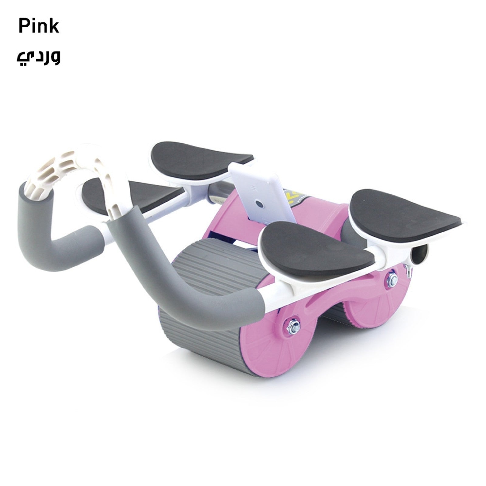 Automatic Rebound Abdominal Wheel Roller - Pink color