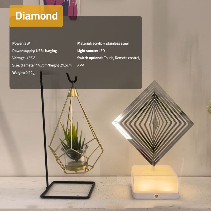 3D Rotating Night Light - RGB LED Bedroom Atmosphere Lamp, Best Gift 3D Rotating Night Light - RGB LED Bedroom Atmosphere Lamp, Best Gift