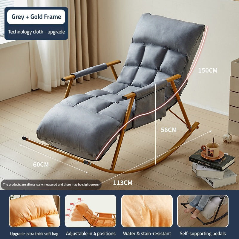 Modern Rocking Chairs with Leg Rest - Recliner Armchair Sofa for Living Room and Bedroom Comfort