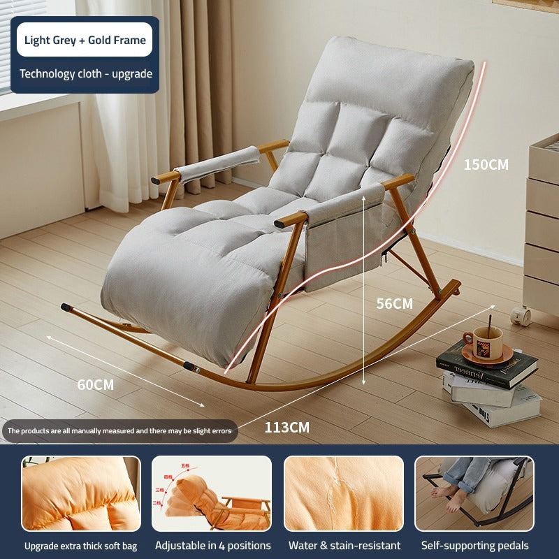 Modern Rocking Chairs with Leg Rest - Recliner Armchair Sofa for Living Room and Bedroom Comfort