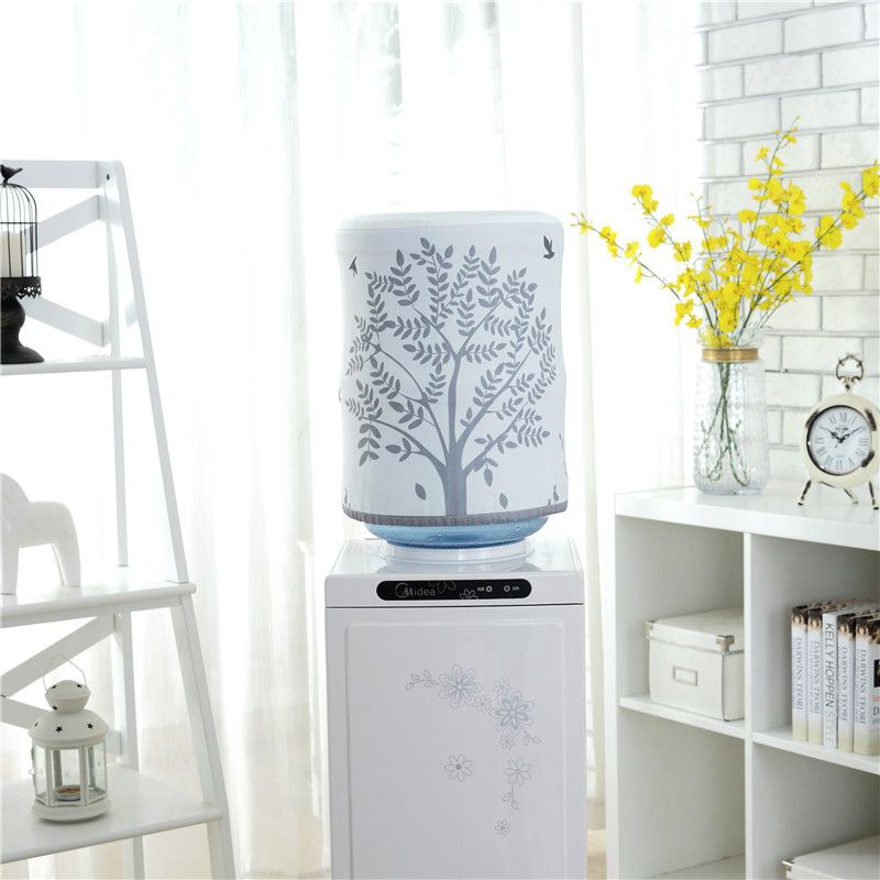 5 Gallons water bottle can covered neatly using Grey Tree design Water Dispenser Can Cover