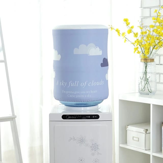 5 Gallons water bottle can covered neatly using Cloud design Water Dispenser Can Cover