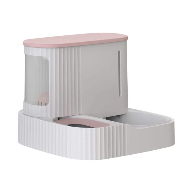 Pink color Automatic Pet Feeder & Water Dispenser