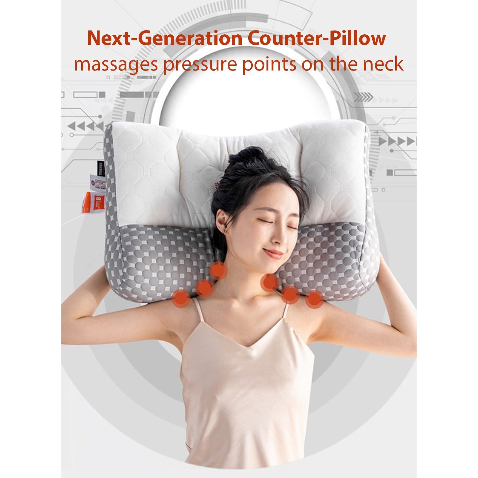 Super Ergonomic Orthopedic Neck Comfort Pillow, Protects Cervical Spine and Relieves Neck, Shoulder Pain