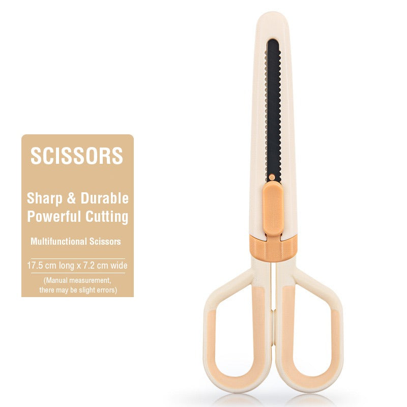 Scissor with Paper Cutting Blade in Beige color
