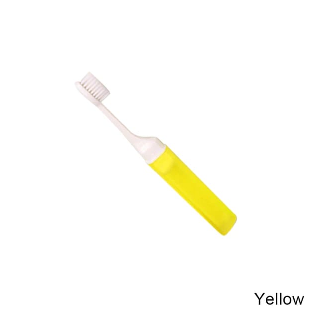 Showcasing Yellow Color Foldable Toothbrush