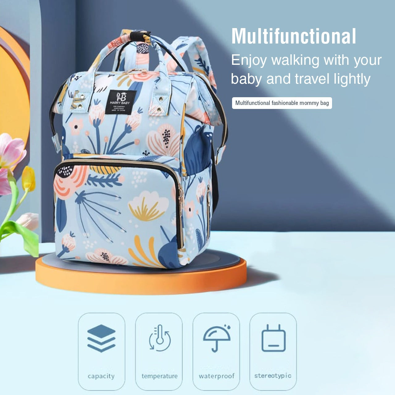 Showcasing Mother Backpack Bag with its key features 