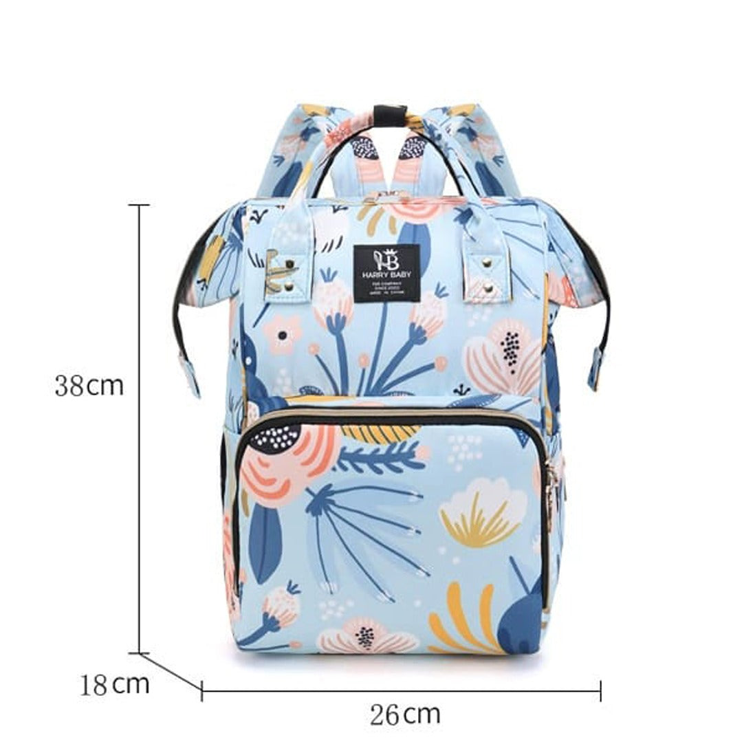 Showcasing Mother Backpack Bag with its size