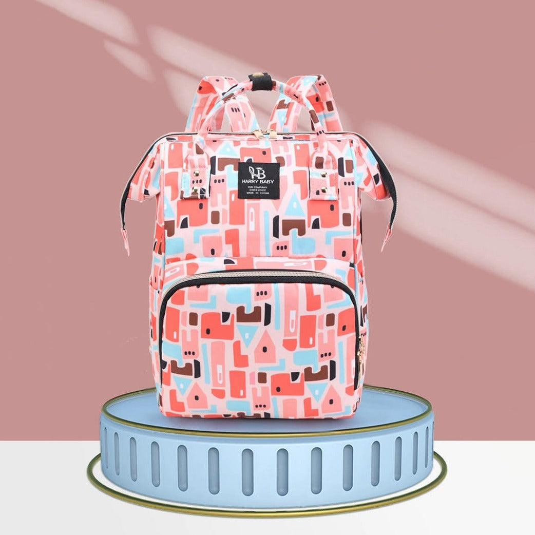 Showcasing Mother Backpack Bag in City Red Color design 