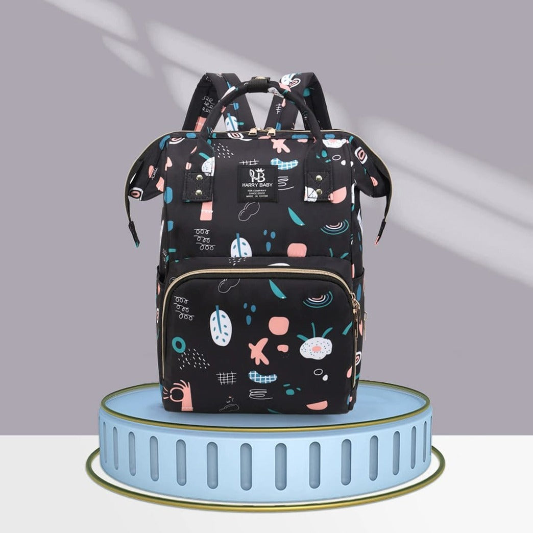 Showcasing Mother Backpack Bag in Graffiti Black Color design