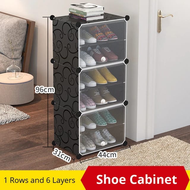 Multilayer Shoe Rack - Dustproof Shoes Cabinet with Doors
