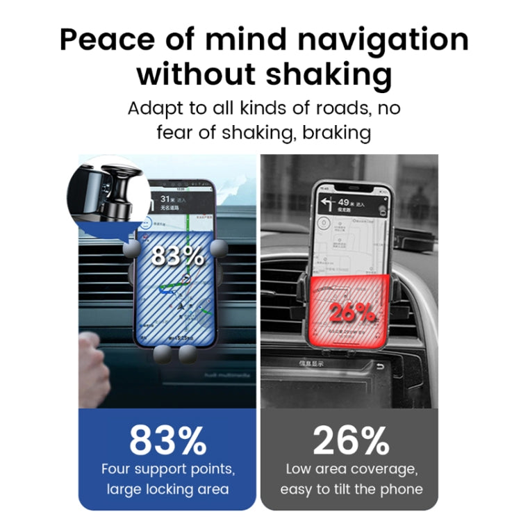 Mobile Phone Holder for Car - 360° Rotatable Gravity Sensing Smartphone Stand, Air Vent Clip Mount Mobile Cell Stand Mobile Phone Holder for Car - 360° Rotatable Gravity Sensing Smartphone Stand, Air Vent Clip Mount Mobile Cell Stand