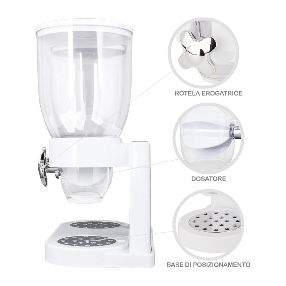 Showcasing Snack and Cereal Dispenser by displaying its technical portions 