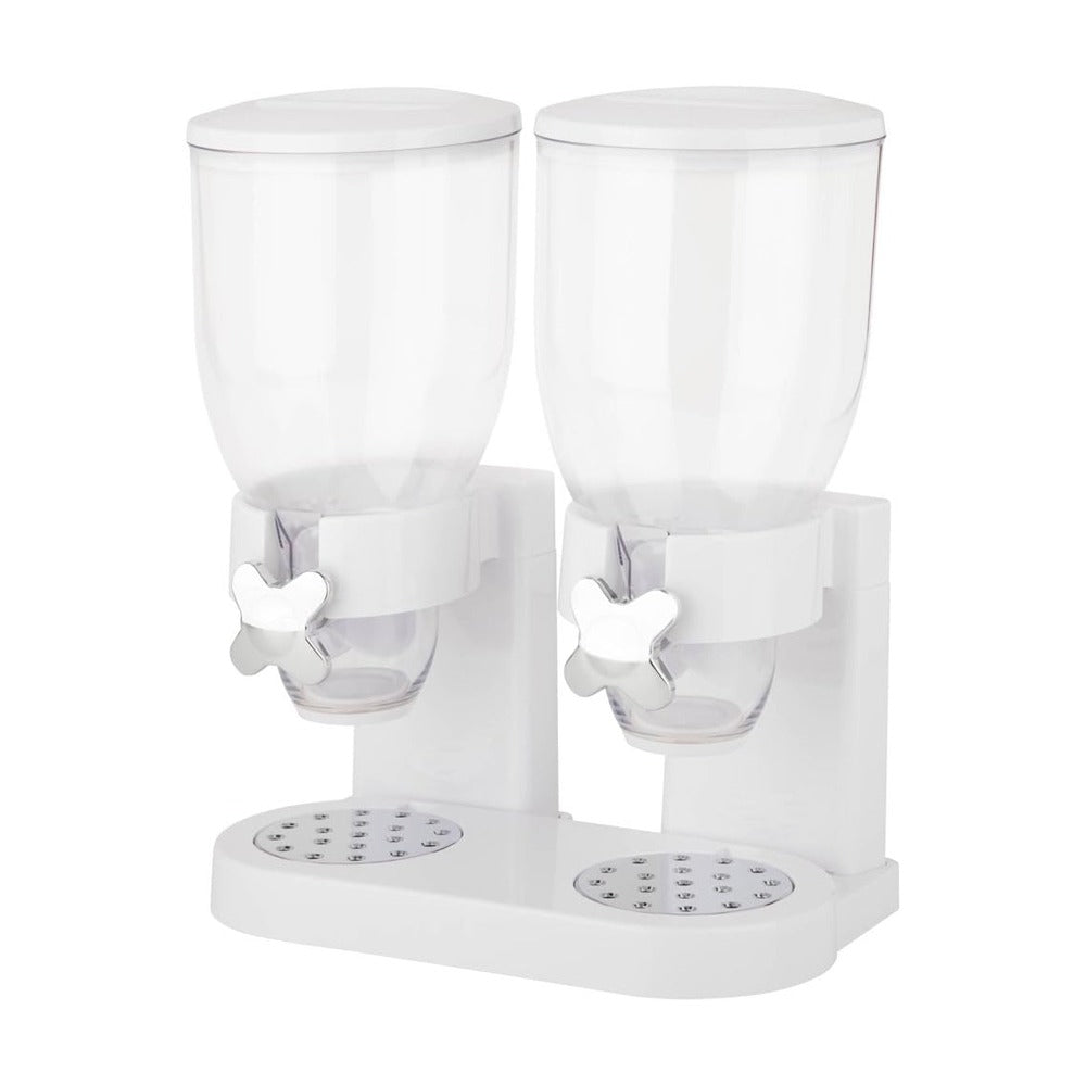 Double-Headed Snack and Cereal Dispenser Double-Headed Snack and Cereal Dispenser