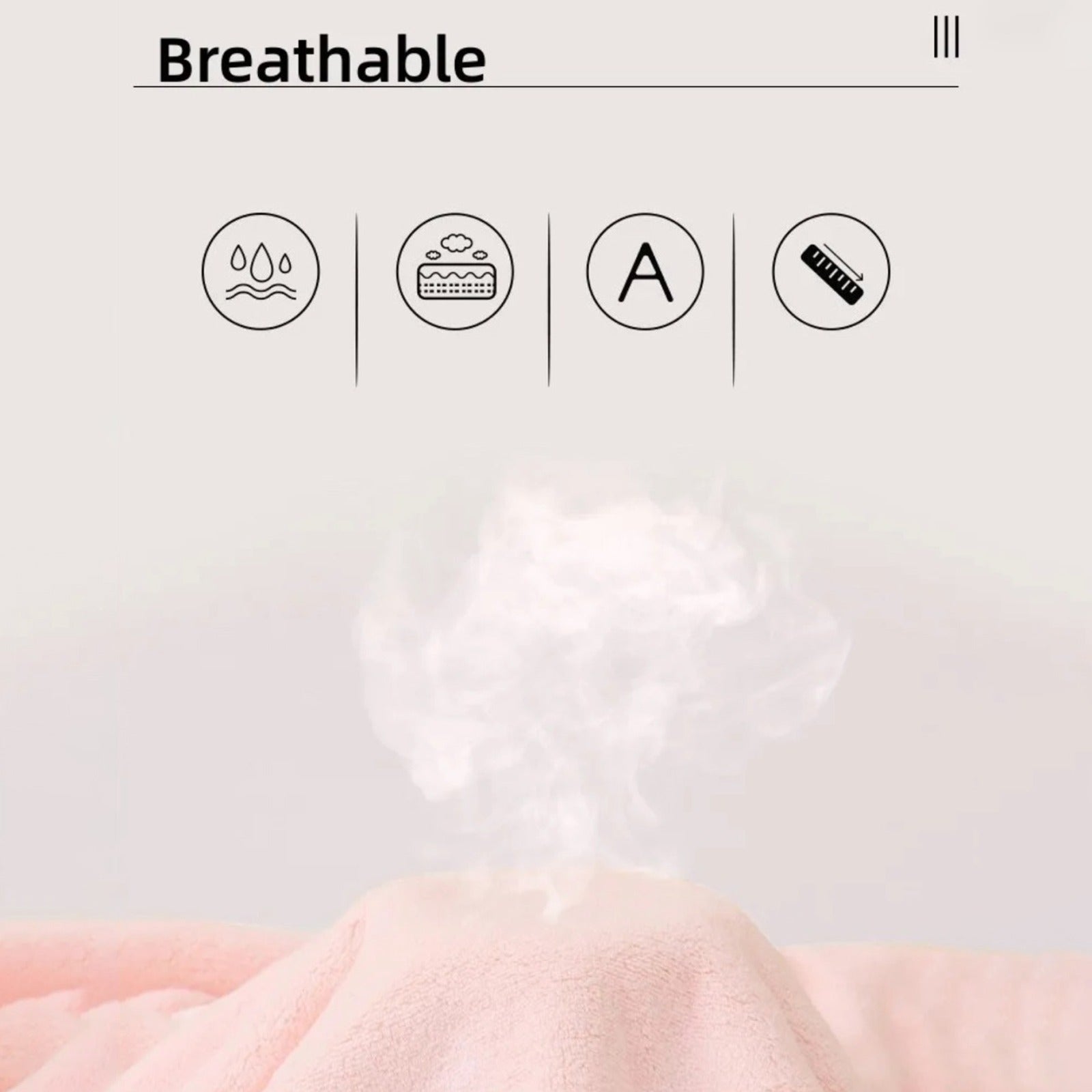Image displays the features of Quick-Drying Hooded Bathrobe 