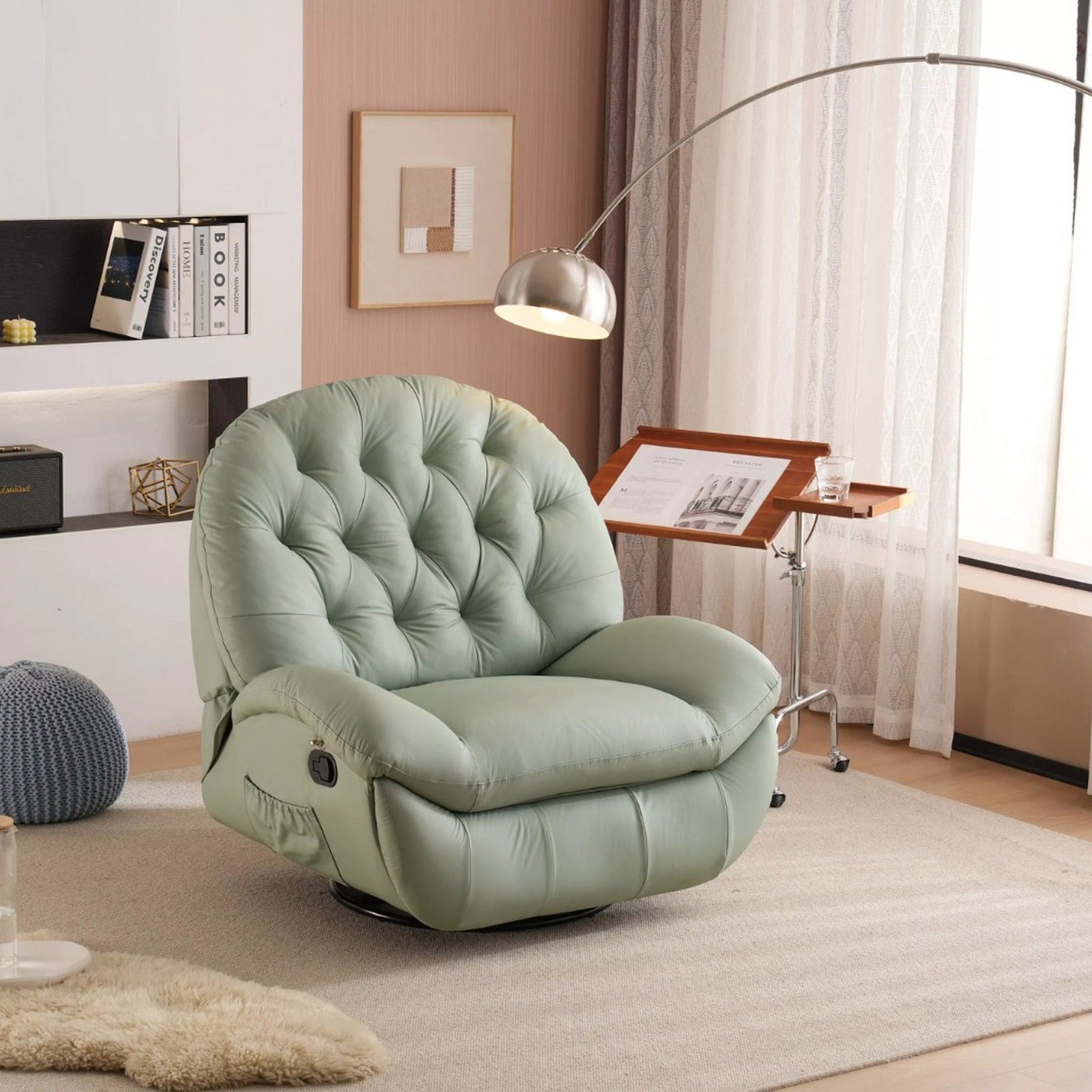 Adjustable Single Sofa Recliner situated in a living room of a house 