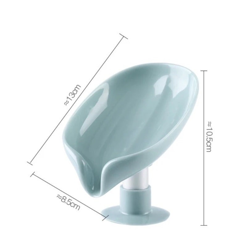 Showcasing Leaf Shaped Soap Holder with its size