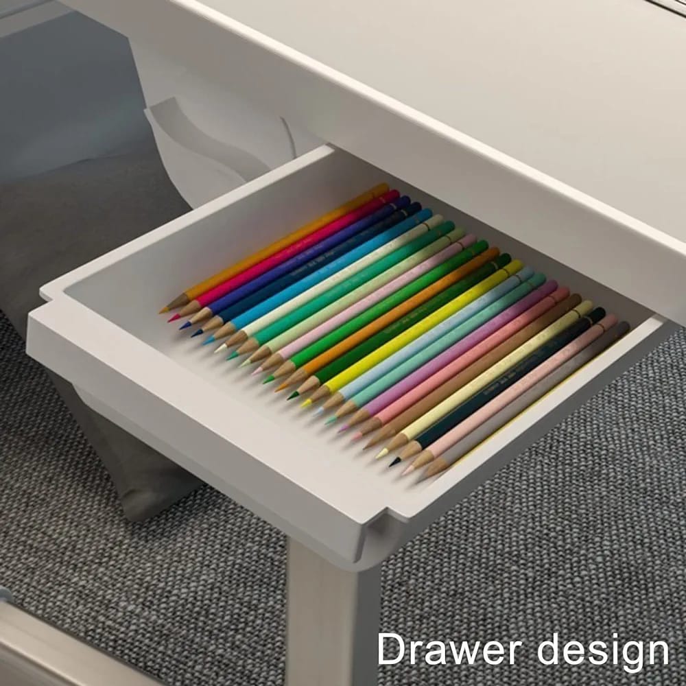 Adjustable  Bed Laptop Table with pencil holder in drawer - perfect for computer work, studying, and reading