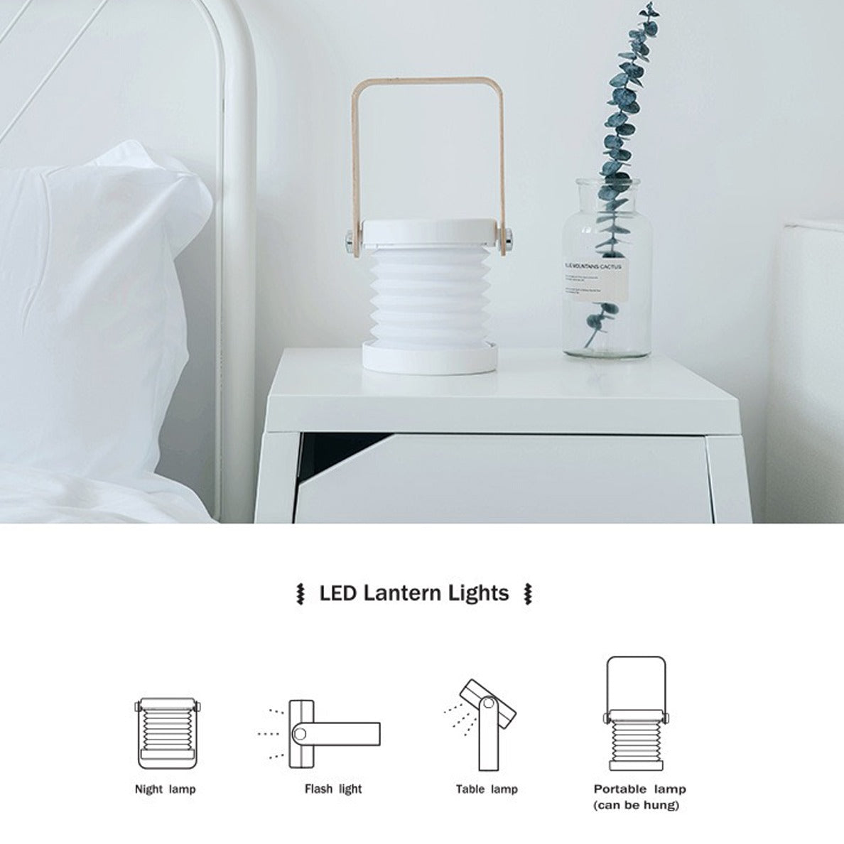Various uses of the Retractable Table Lamp with USB Rechargeable