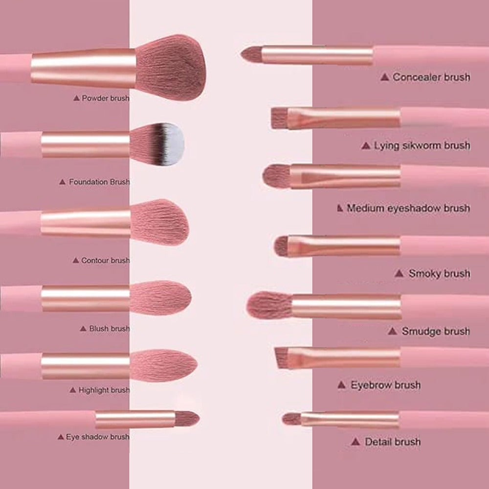 22pcs makeup tools set brush along with each brush name