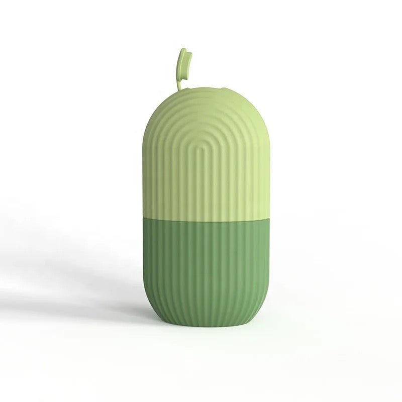 Silicone Ice Roller Massager in green color