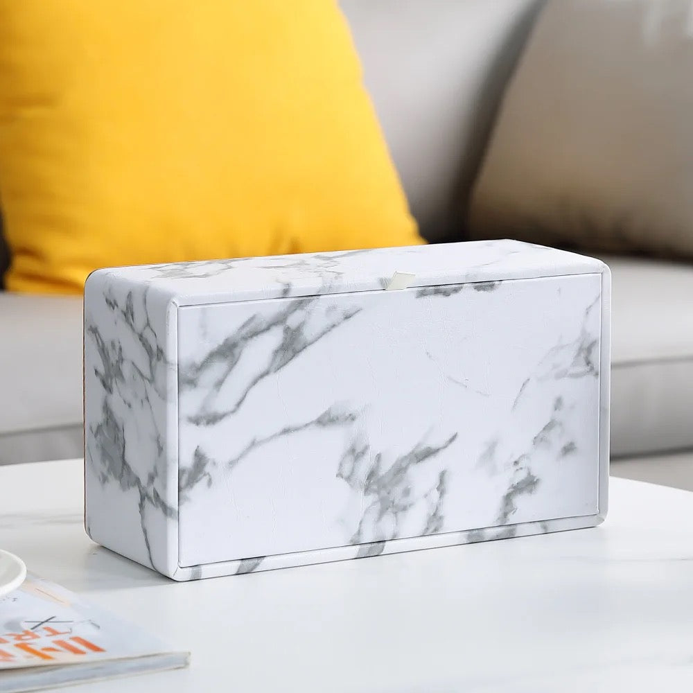 Rectangular Tissue Box Holder placed the table