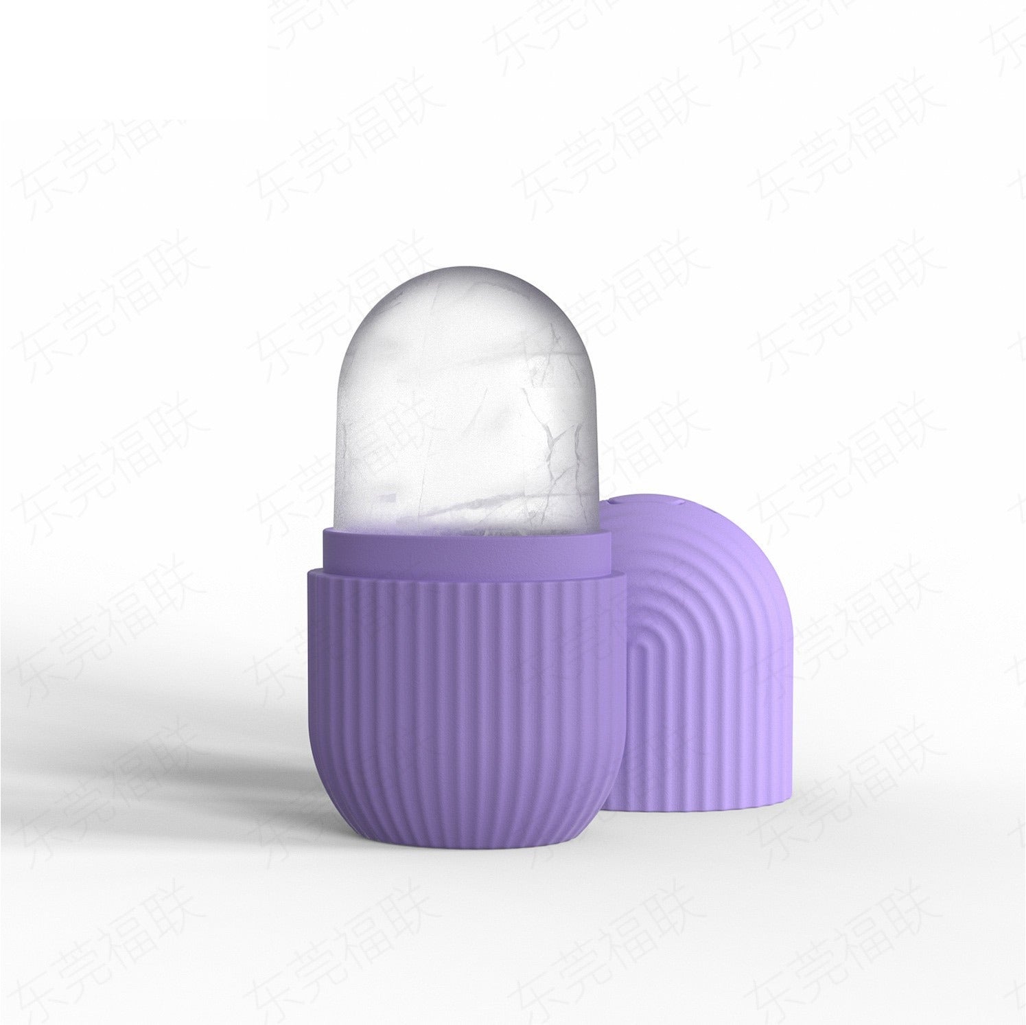 Silicone Ice Roller Massager in purple  color