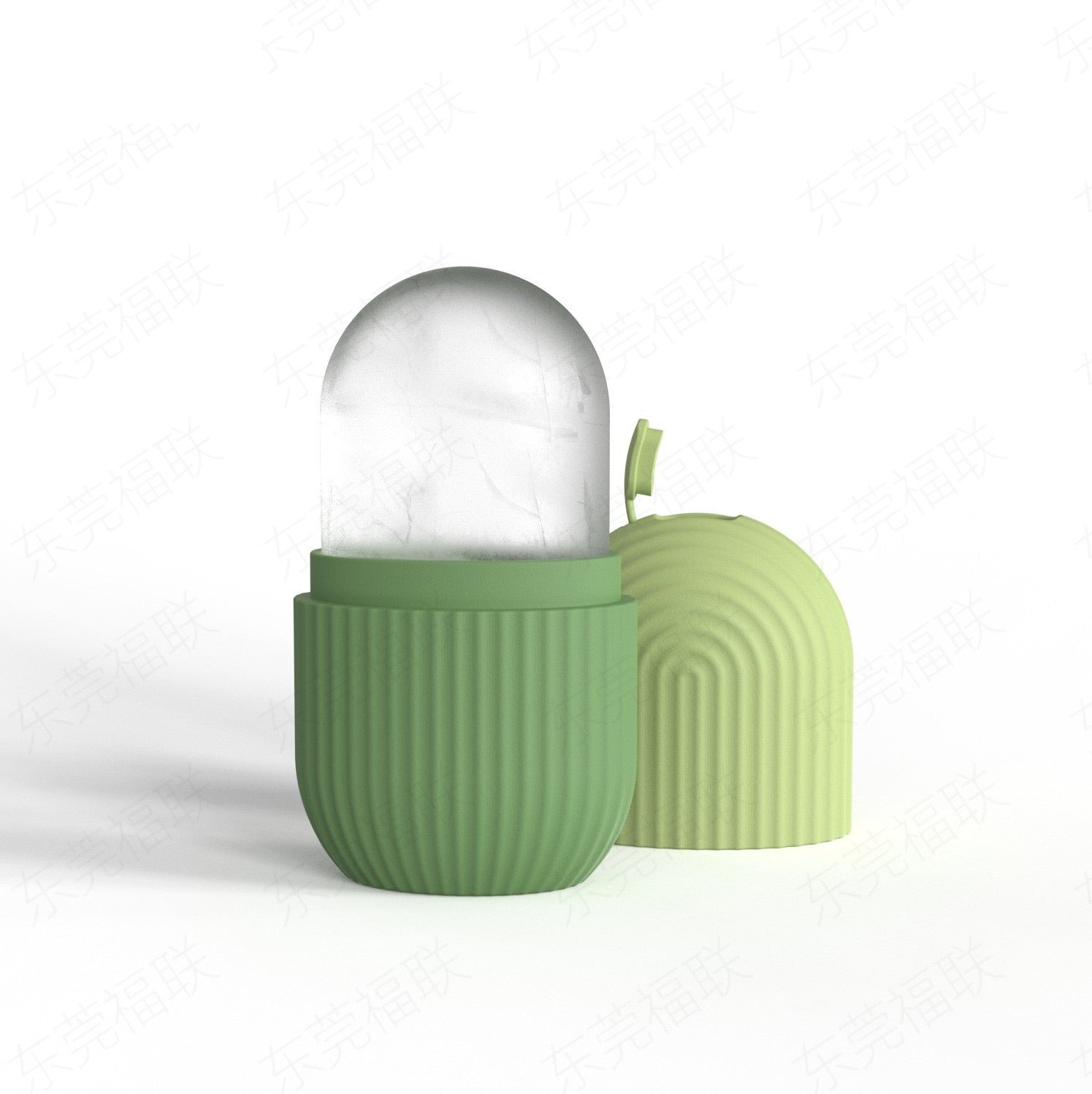 Silicone Ice Roller Massager in green color