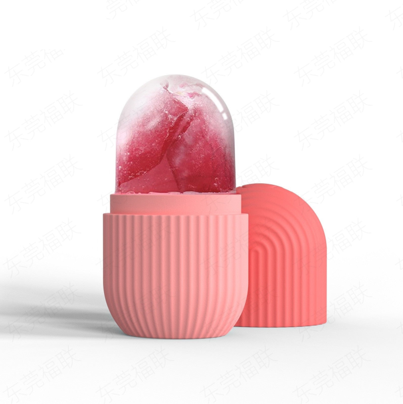 Silicone Ice Roller Massager in pink color
