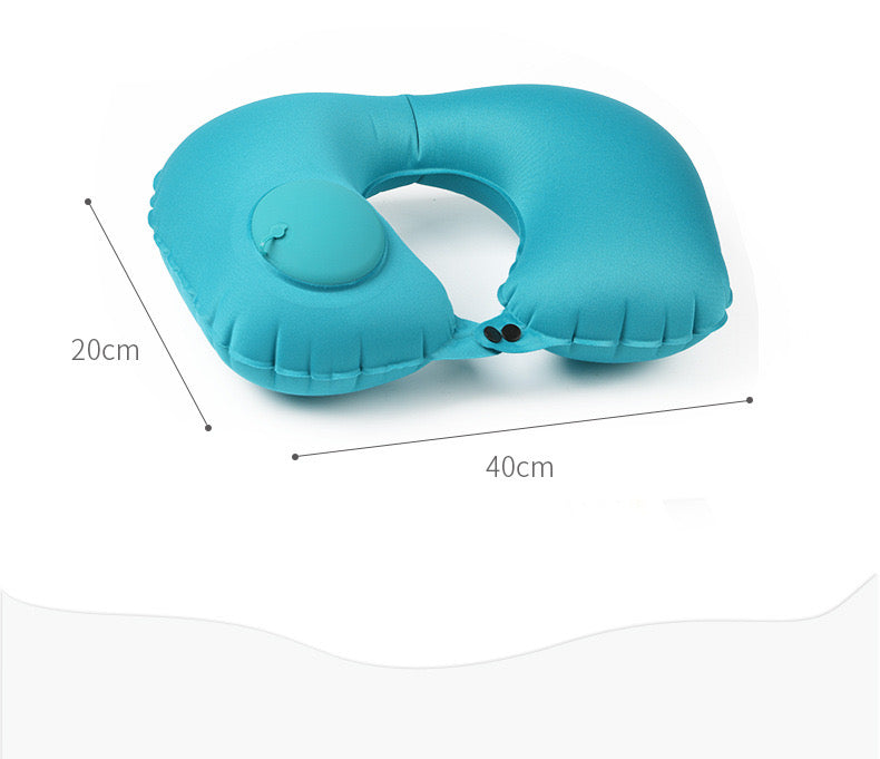 Inflatable U-Shape Travel Neck Pillow with its size