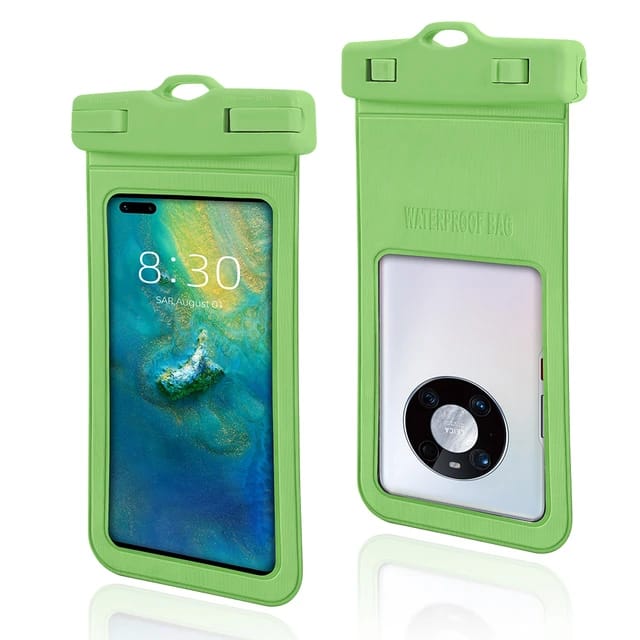 Universal Waterproof Phone Bag in green color